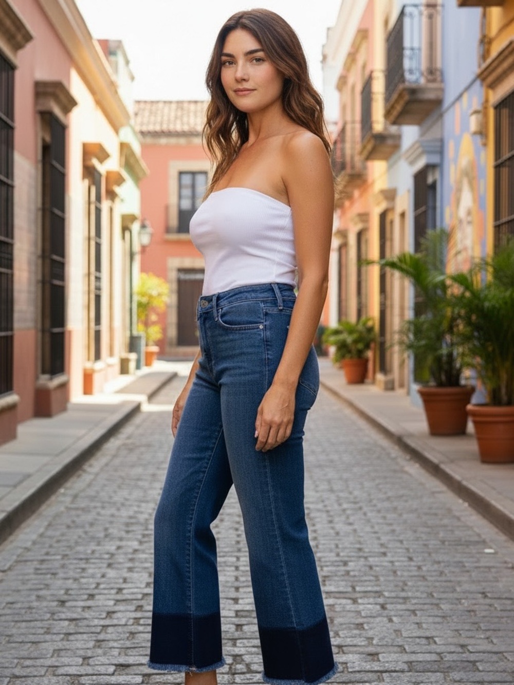 Paige Sherwood Colette cropped flare jeans 24